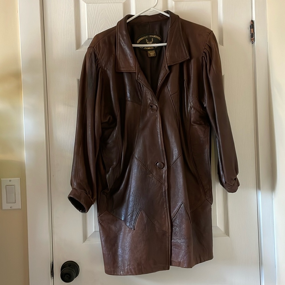 Mexico Mexican leather jacket brown patchwork vi rage 1980s 1990s